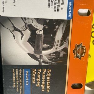 Adjustable passenger Harley Davidson foot pegs